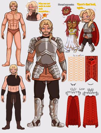 Ser Loric of House Red / Redbox VO - Fanart / redesign